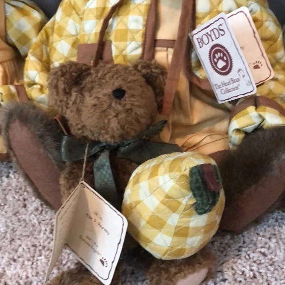 Yellow and Brown Boyd’s Teddy Bear Set with Hats - Picture 8 of 8